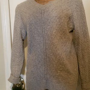 Kylar Angled Cable Pullover Sweater 2XL Light Grey